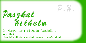 paszkal wilhelm business card